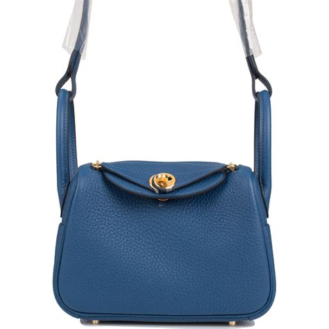 hermes lindy blue ocean|Hermes mini lindy bag.